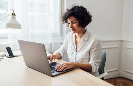 Woman at computer